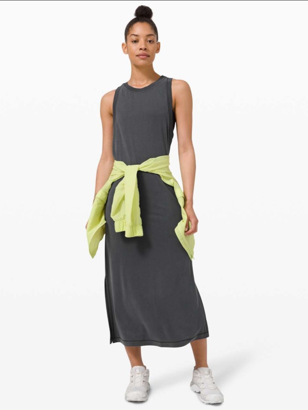 NWT Lululemon size 10 Ease of It All Midi Dress In Graphite Grey